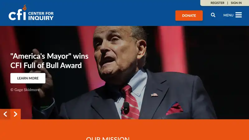 Center for Inquiry Screenshot